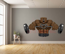 Angry Bear Head Mascot Wall Art Decal