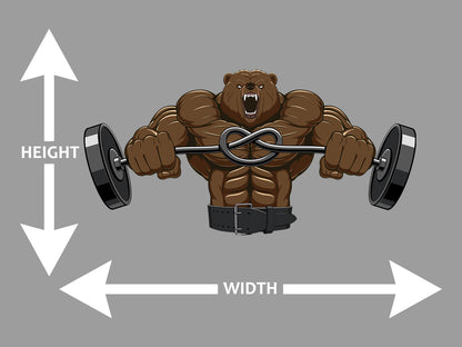 Angry Bear Head Mascot Wall Art Decal