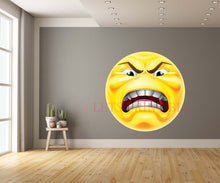 Angry Emotion Cartoon Face Wall Art Decal