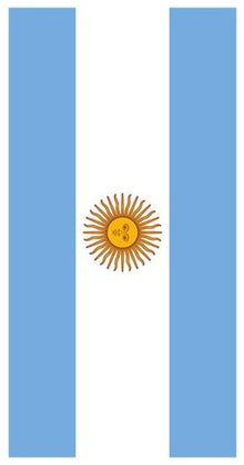Flag of Argentina Cornhole Decal Wrap