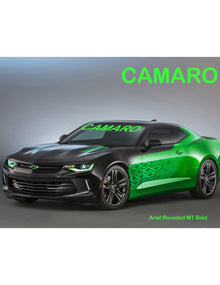 Windshield Decal "CAMARO" Choose your Font and Color Sticker Banner - Let's Print Big
