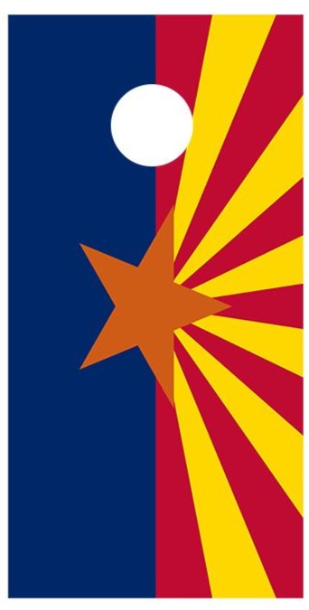 Flag of Arizona Corn hole Board Decal Wrap