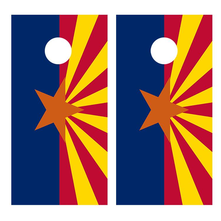 Flag of Arizona Corn hole Board Decal Wrap