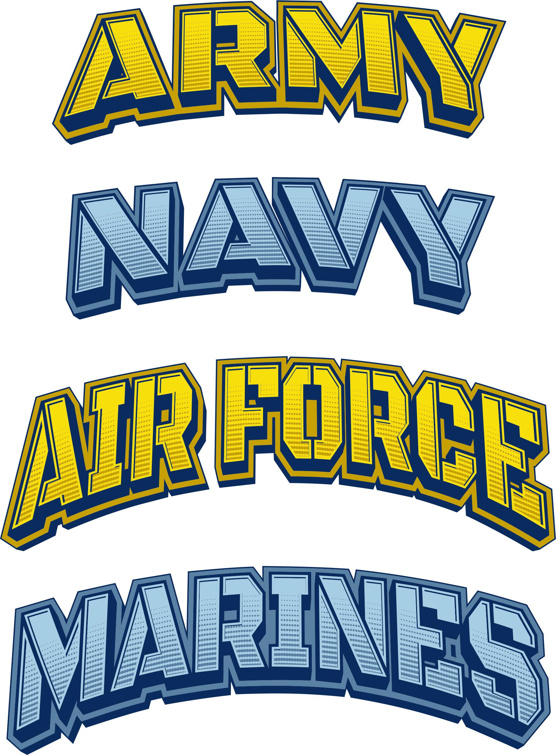 Army, Navy, Air Force, or Marines Decals Sticker - Let's Print Big
