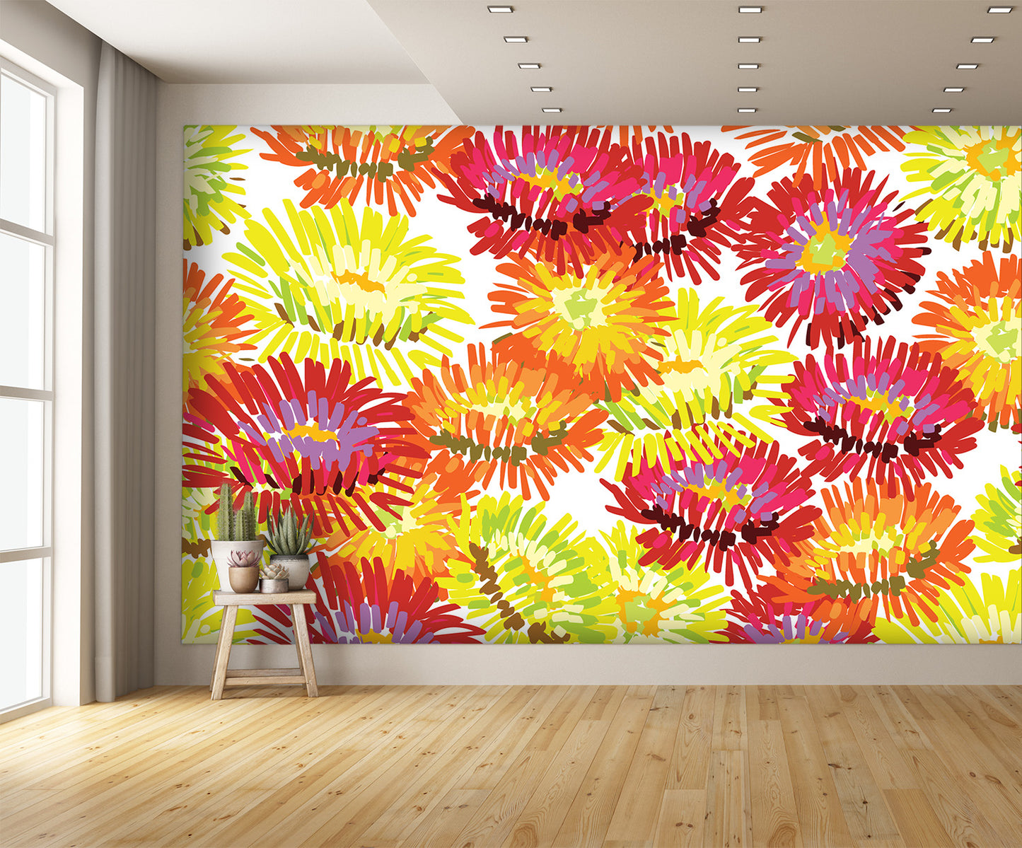 Aster Flowers Wall Mural