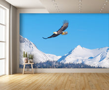 American Bald Eagle Flying Alaska Mountains Wall Mural