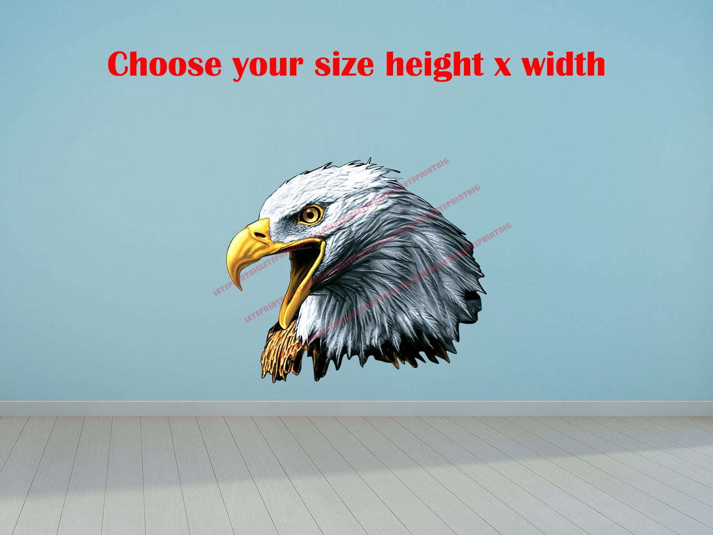 American Bald Eagle Head Wall Art Wall Decal Indoors Outdoors Large