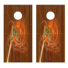 Basketball Court Goal Fade Corn Hole Decal Wrap