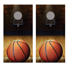 Basketball on Court Corn Hole Decal Wrap