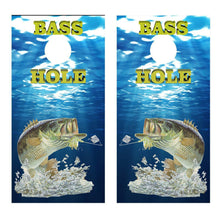 Bass Hole Water View Fishing Corn Hole Decal Wraps - Let's Print Big