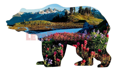 Bear Silhouette Montana Background Image Large Wall Decals