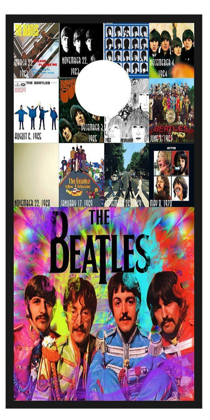 The Beatles Corn Hole Board Decal Wrap