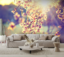 Beautiful Nature Scene with Blooming Tree Wall Mural