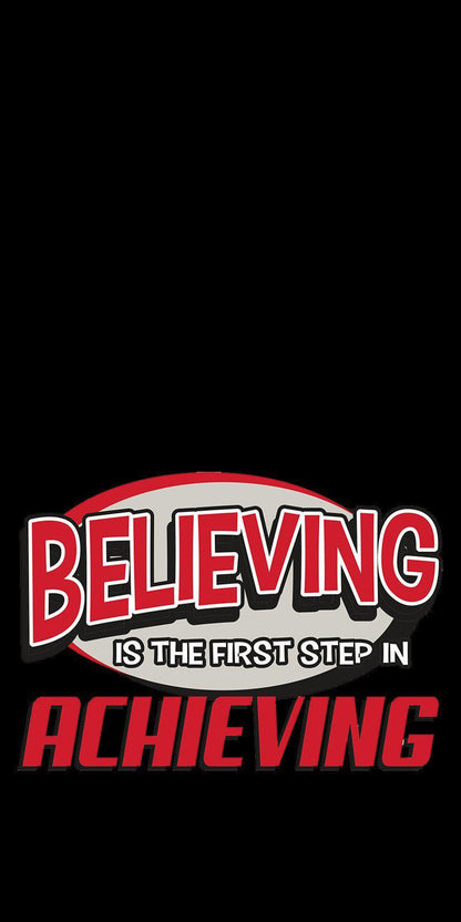 Believing is Achieving Cornhole Wrap decal sticker