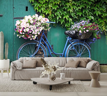 Bicycle with Flowers Wall Mural