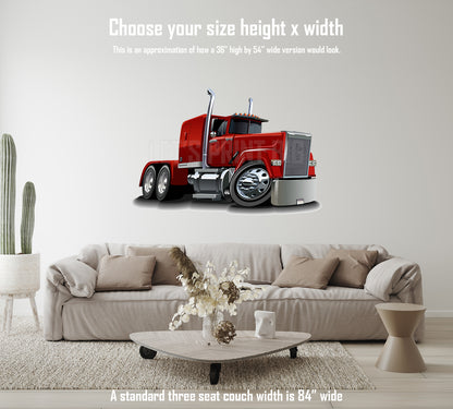 Car Art Big Rig Cartoon Wall Decal