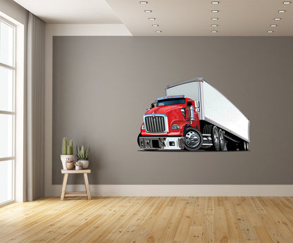 Car Art Big Rig Truck Cartoon Wall Decal