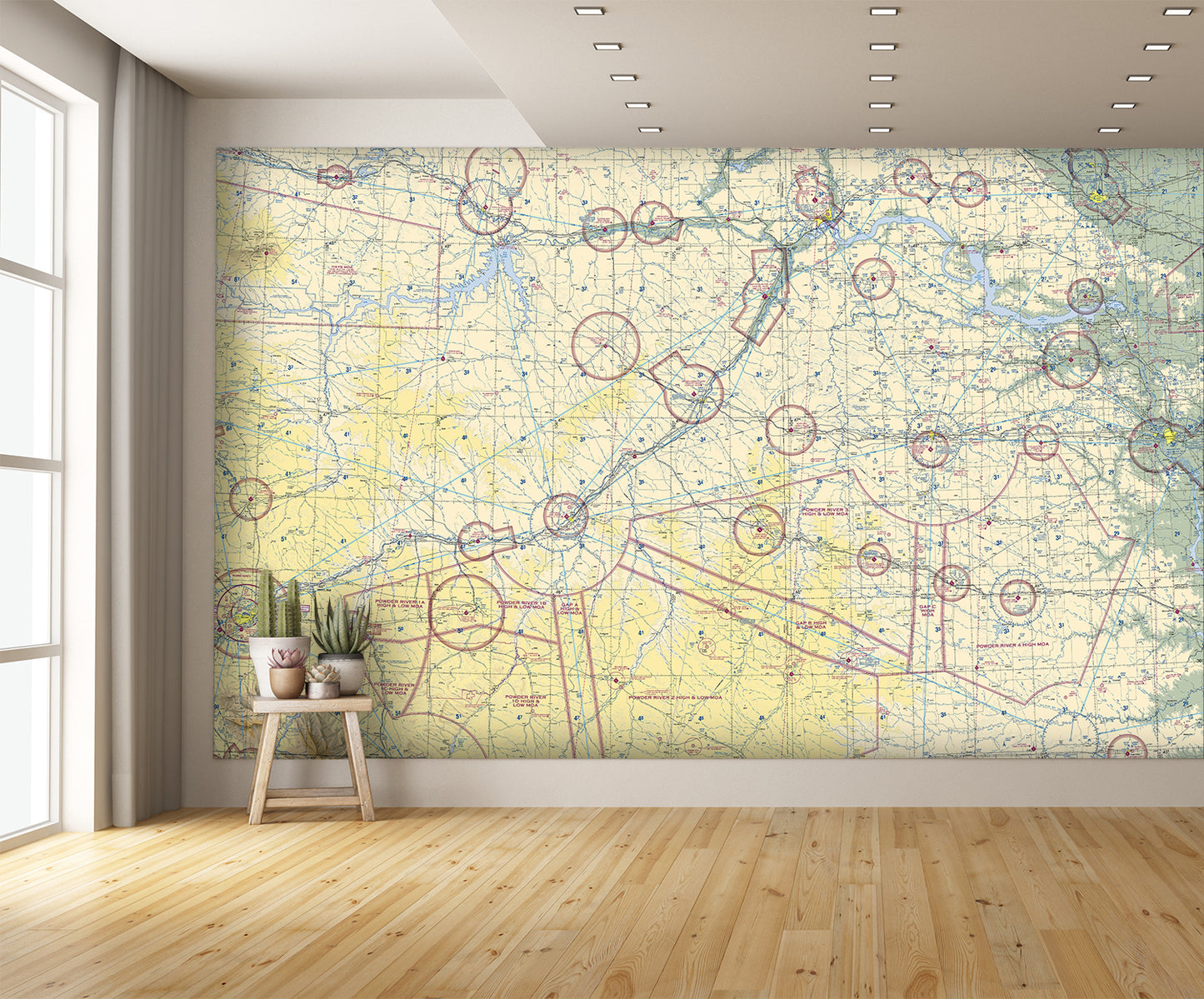 Aeronautical Chart Billings Wall Mural