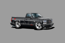1990 454SS Pickup Truck Black Red White Car Art Wall Decal