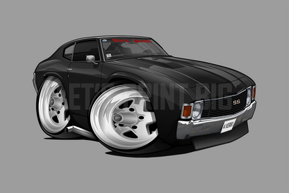 Car Art Black Death Chevelle Wall Decal