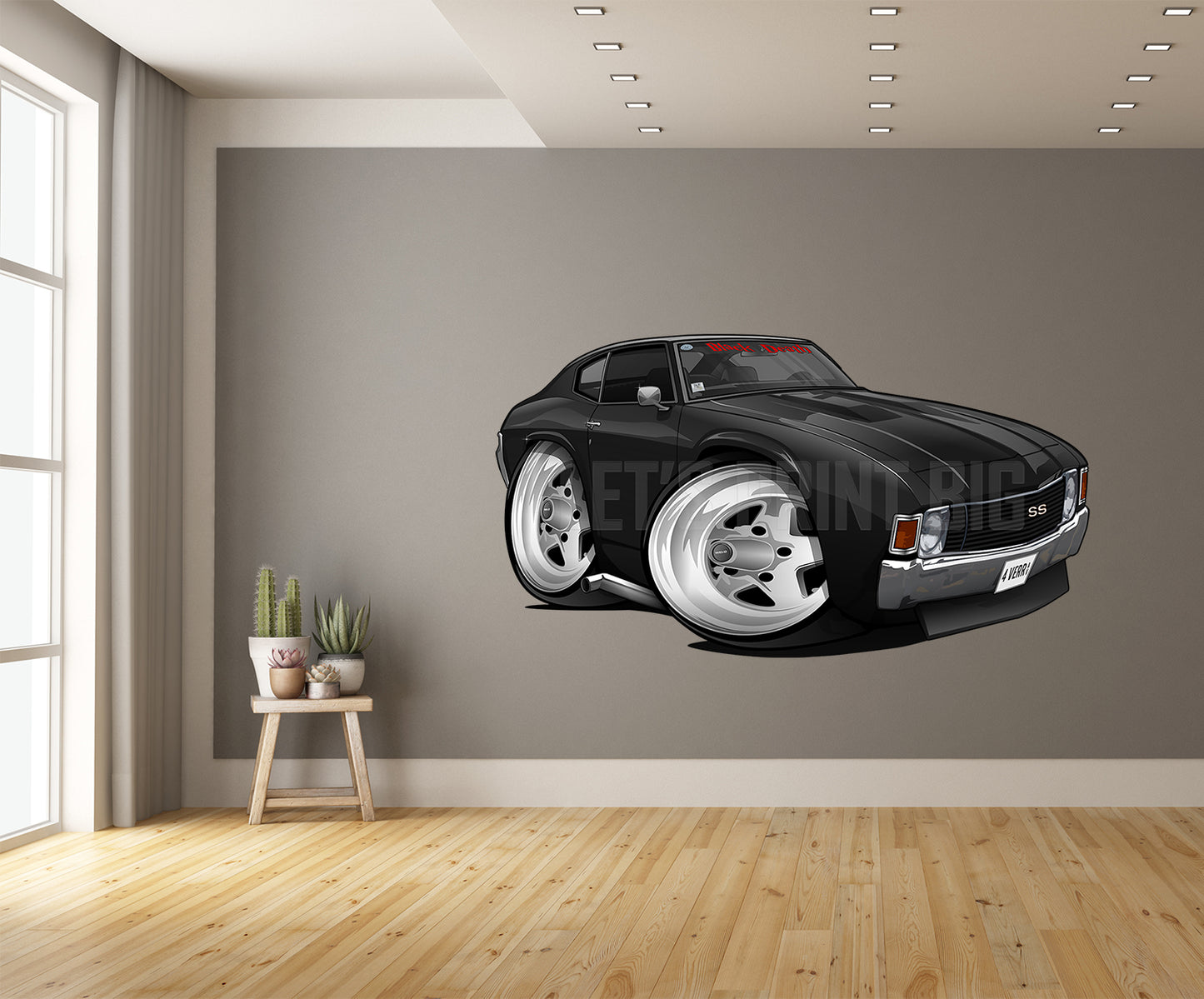 Car Art Black Death Chevelle Wall Decal