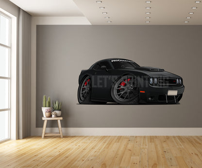 Car Art Black Challenger Wall Decal