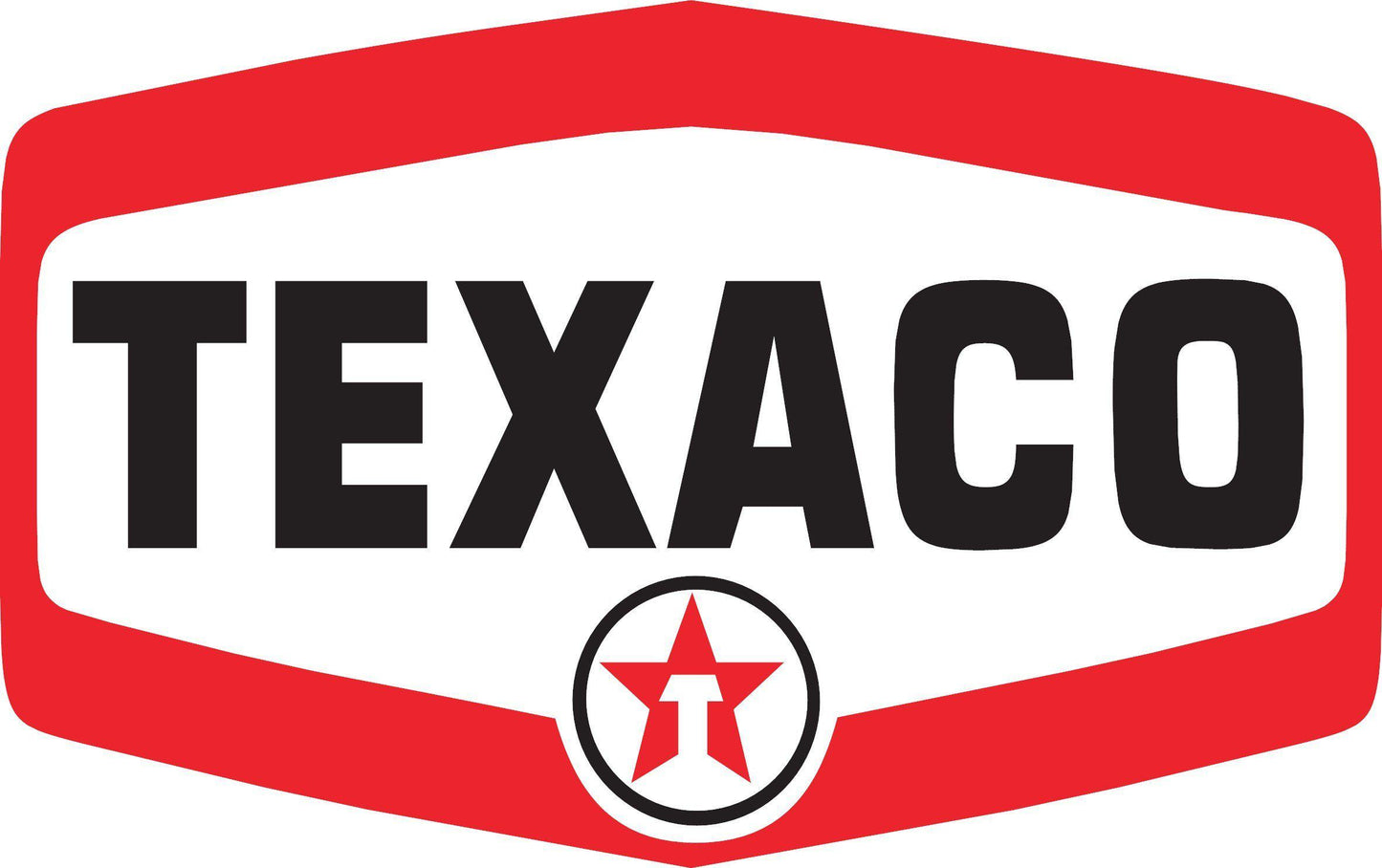 Texaco Rectangle Red / Black color decal sticker - Let's Print Big