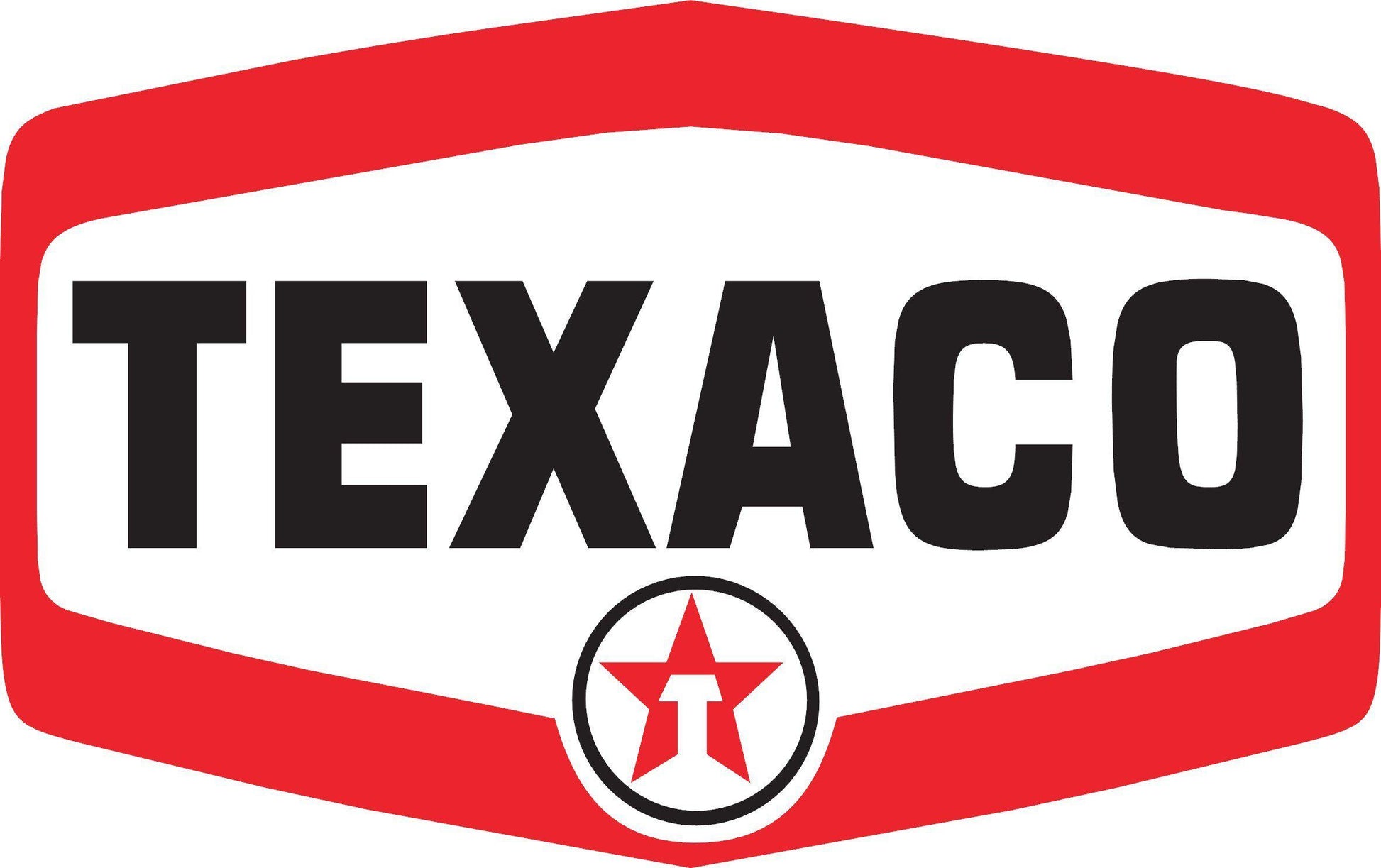 Texaco Rectangle Red / Black color decal sticker - Let's Print Big