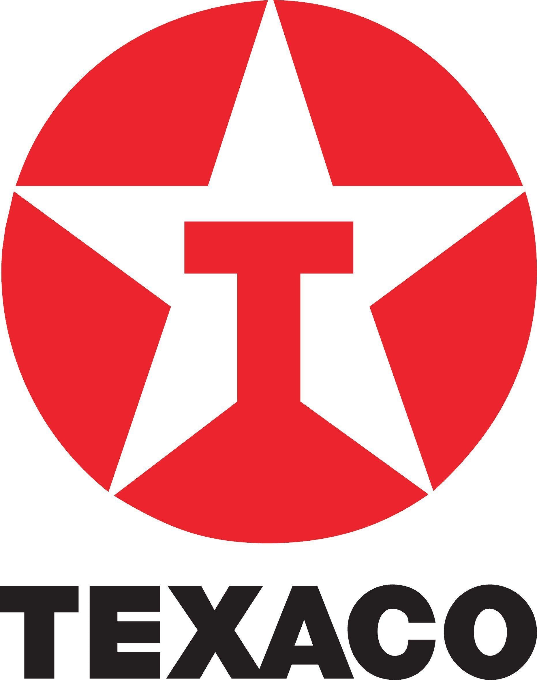 Texaco Round Red with Black Letters color decal sticker - Let's Print Big