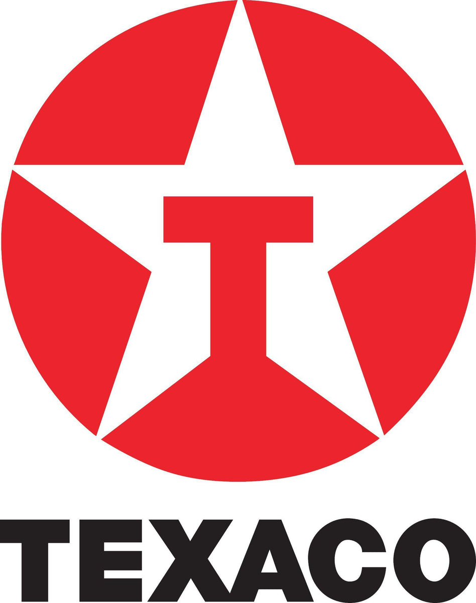 Texaco Round Red with Black Letters color decal sticker – Let's Print Big