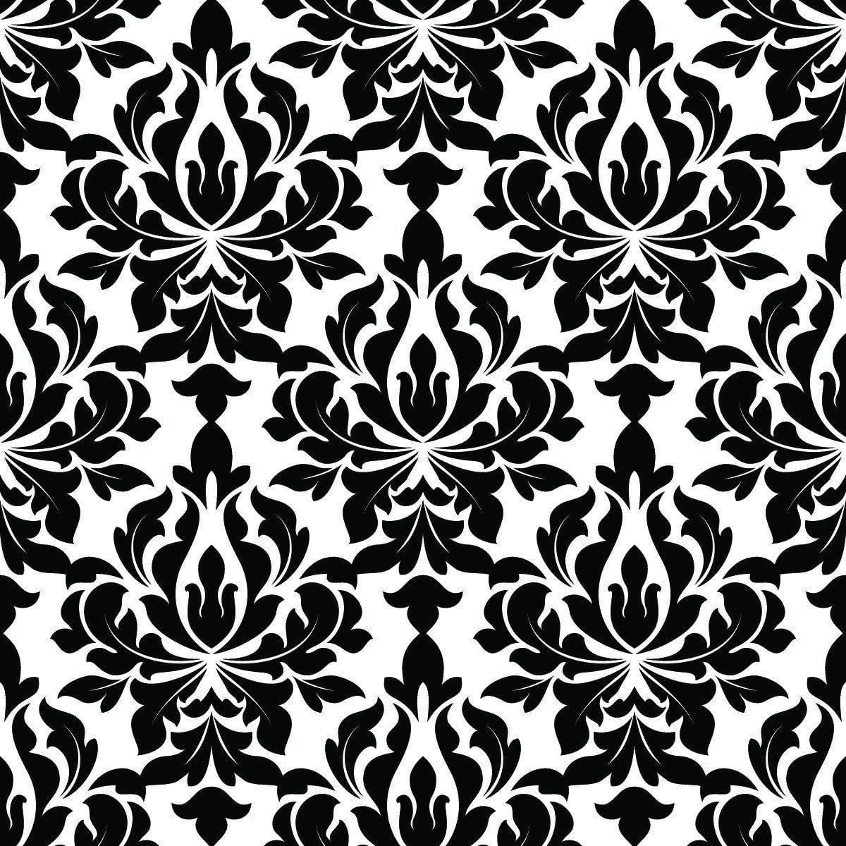 Wallpaper by the square foot Black and White Design Pattern - Let's Print Big
