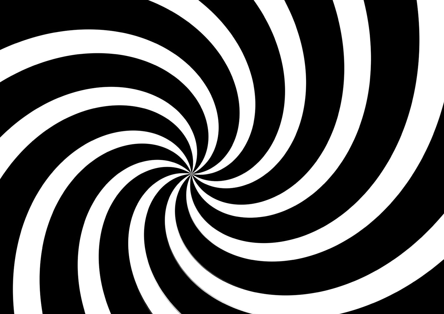 Black and White spiral Optical Illusion Wall Mural