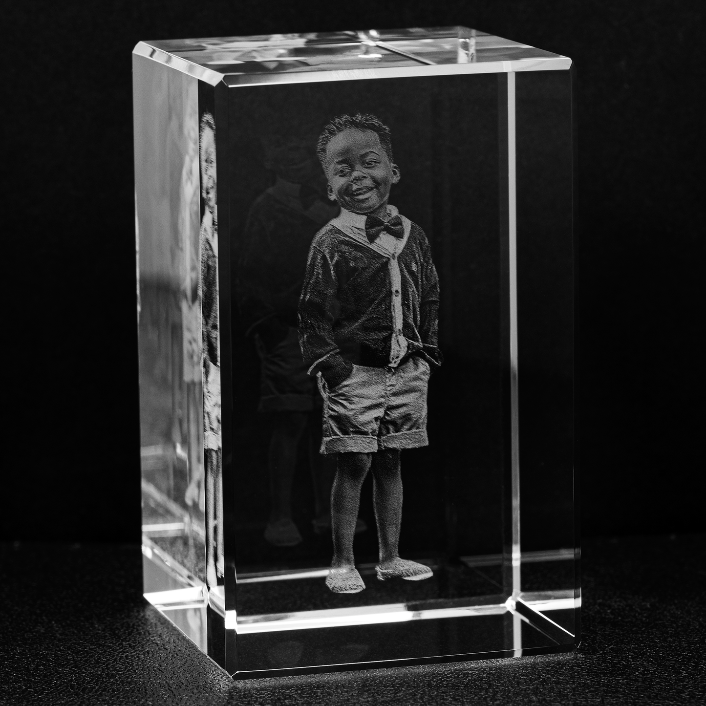 Custom Photo Engraved Crystal - Block