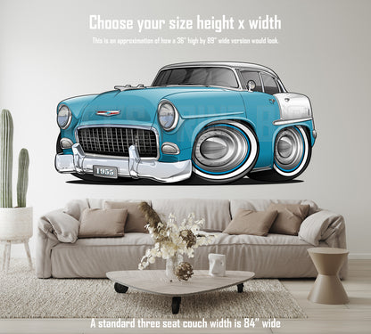 1955 Bel Air Car Art Wall Decal
