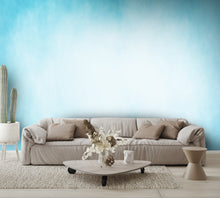 Blue and White Textured Art Mural Wallpaper