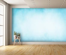 Blue and White Textured Art Mural Wallpaper
