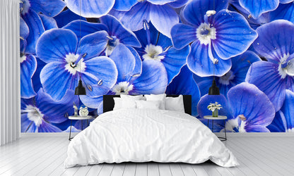 Blue Flower Wall Mural