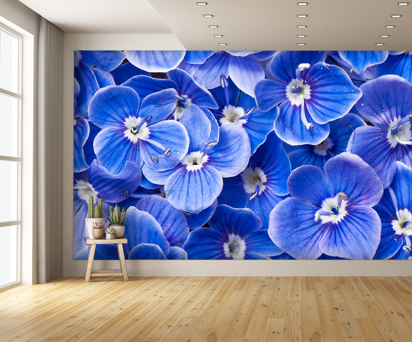 Blue Flower Wall Mural