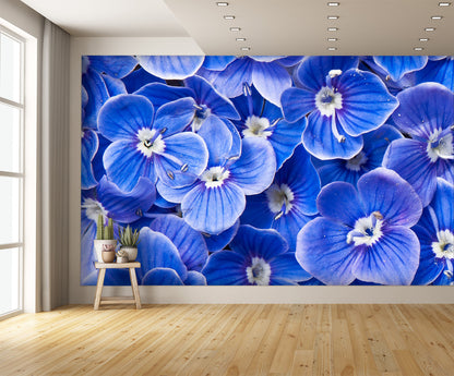 Blue Flower Wall Mural