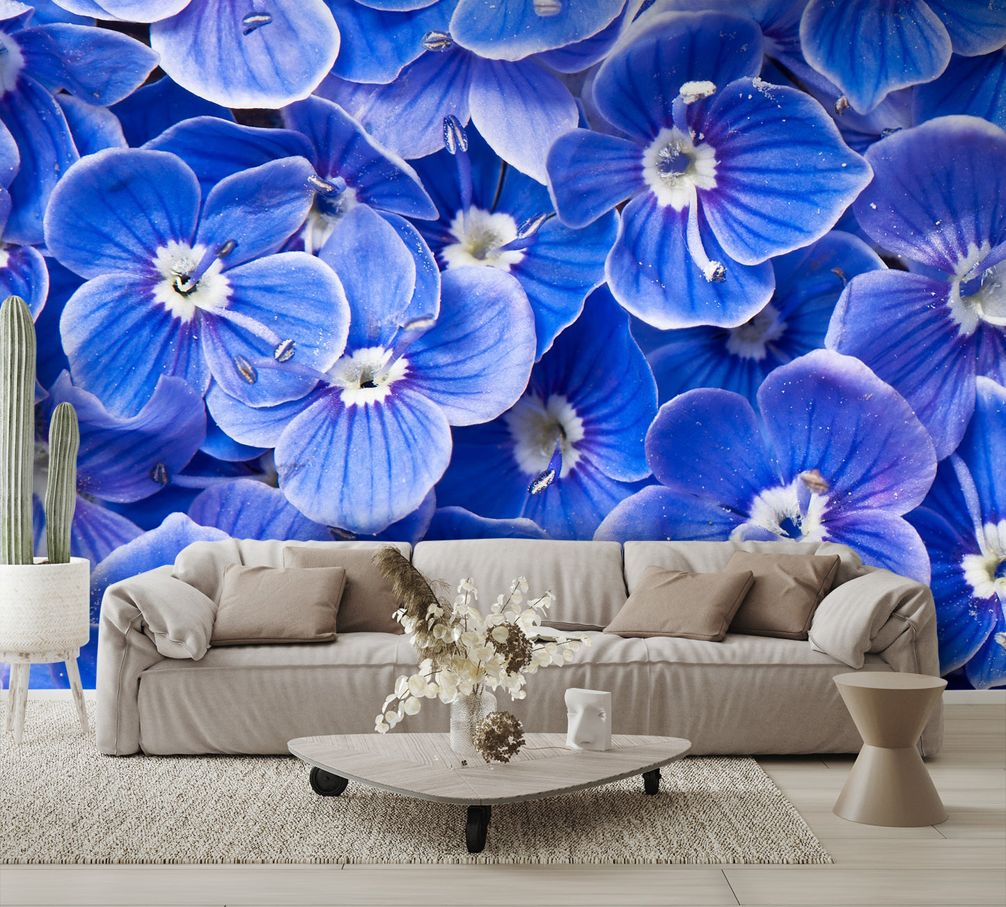 Blue Flower Wall Mural