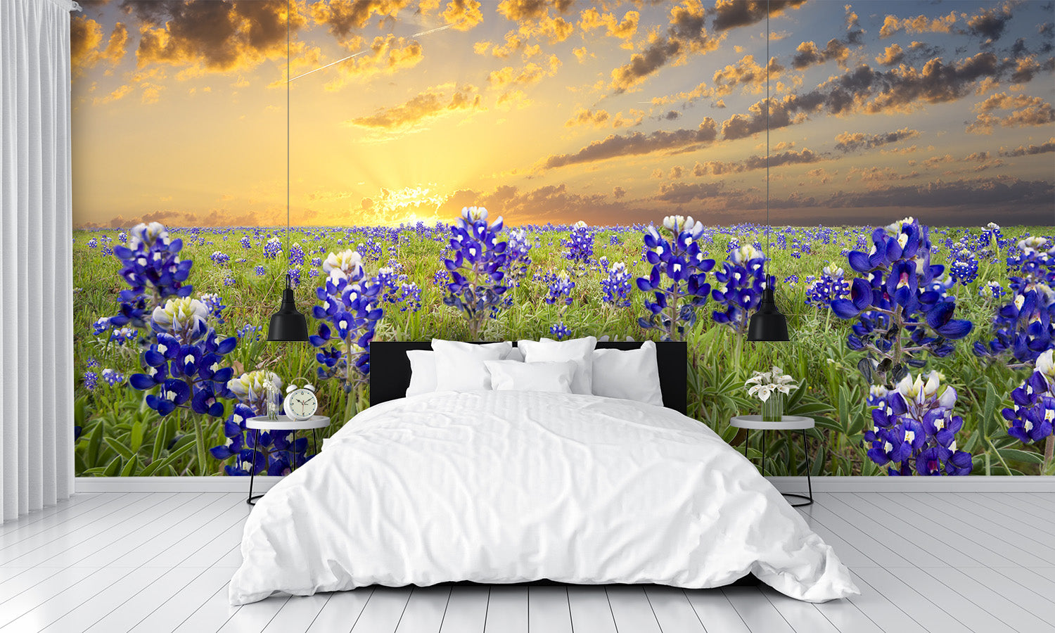 Bluebonnets in the Texas Hill Country Wall Mural