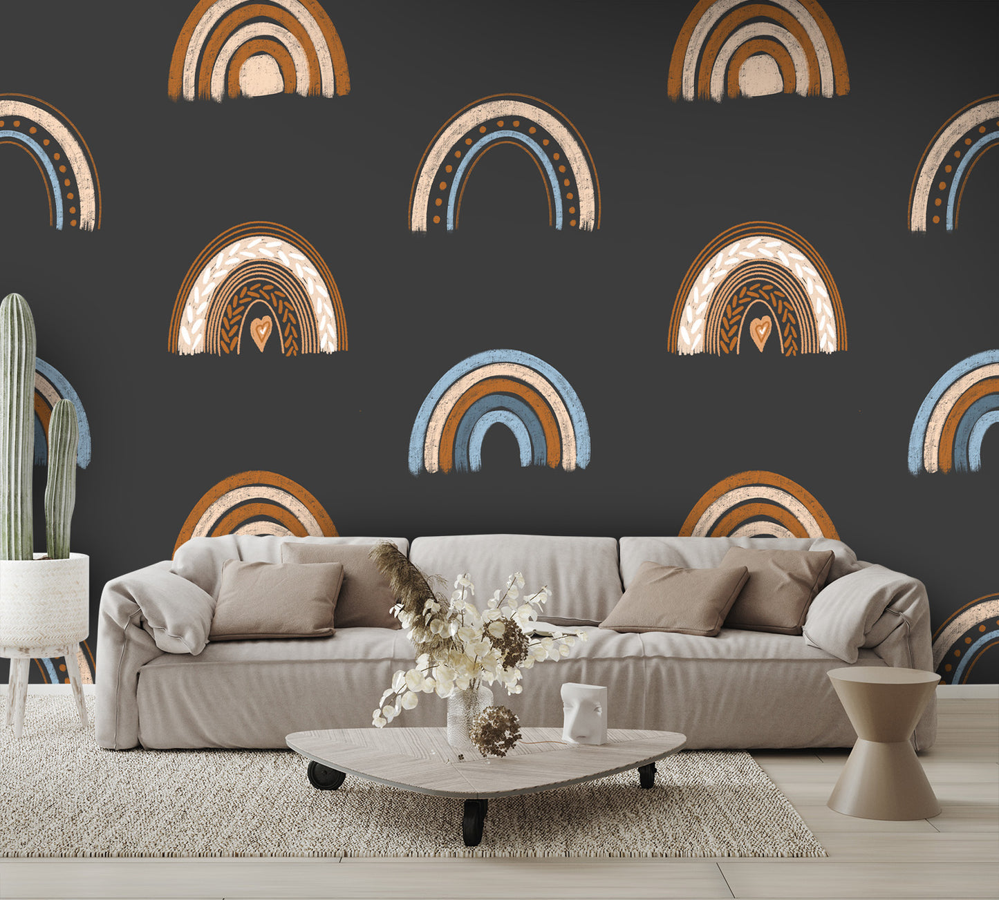 Boho Rainbow Wall Mural