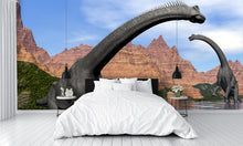 Brachiosaurus Dinosaurs in Water Wall Mural