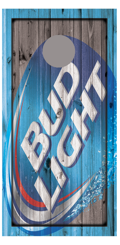 Bud Light Wood Design corn hole board decal wrap