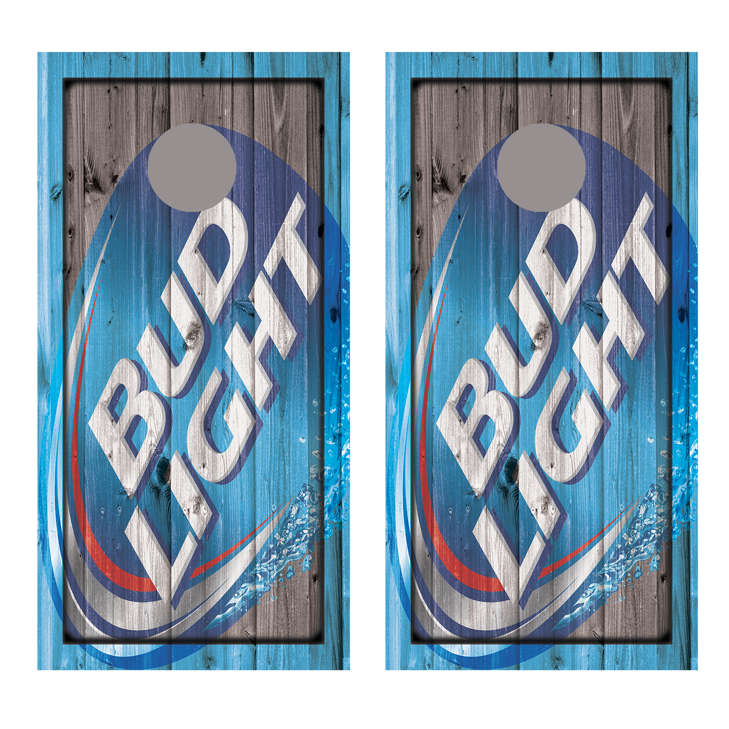 Bud Light Wood Design corn hole board decal wrap