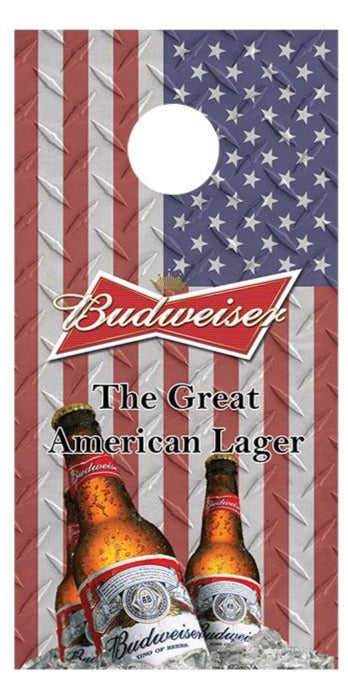 Budweiser Flag Bottle Design corn hole board decal wrap