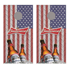 Budweiser Flag Bottle Design Version B corn hole board decal wrap