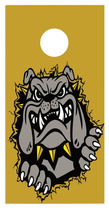 Bulldog Tear-out Corn hole wrap Board Decal Sticker
