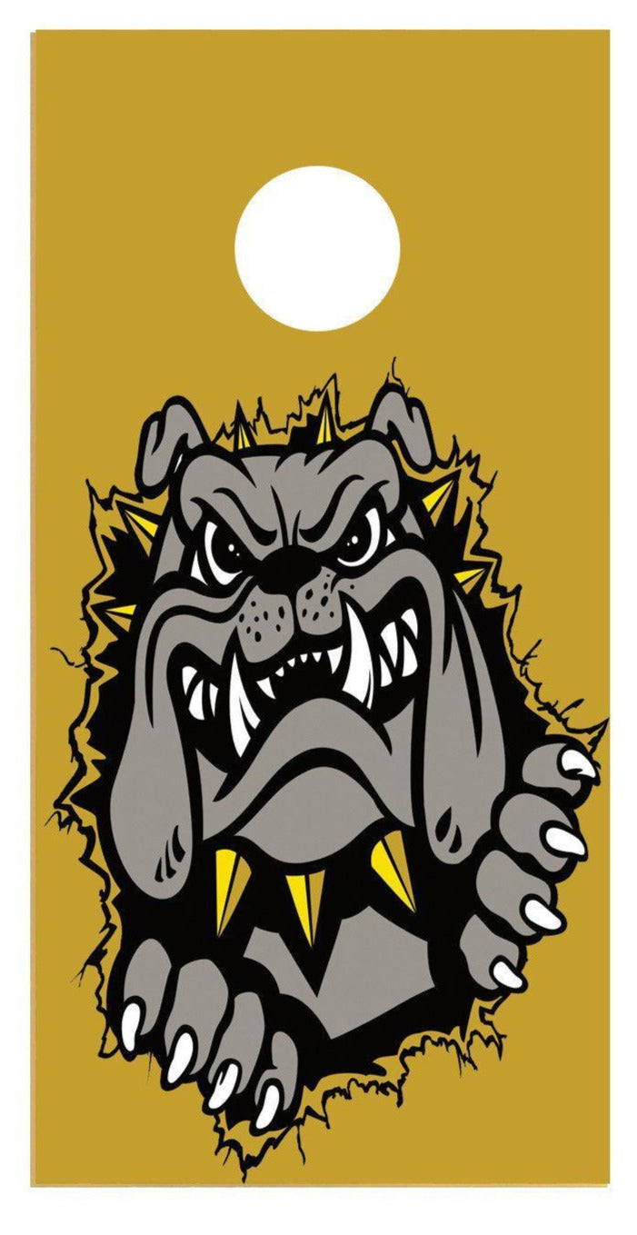 Bulldog Tear-out Corn hole wrap Board Decal Sticker