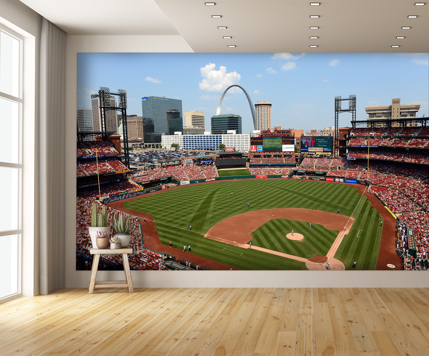 Busch Stadium Baseball Diamond St Louis Cardinal Wallpaper extra room